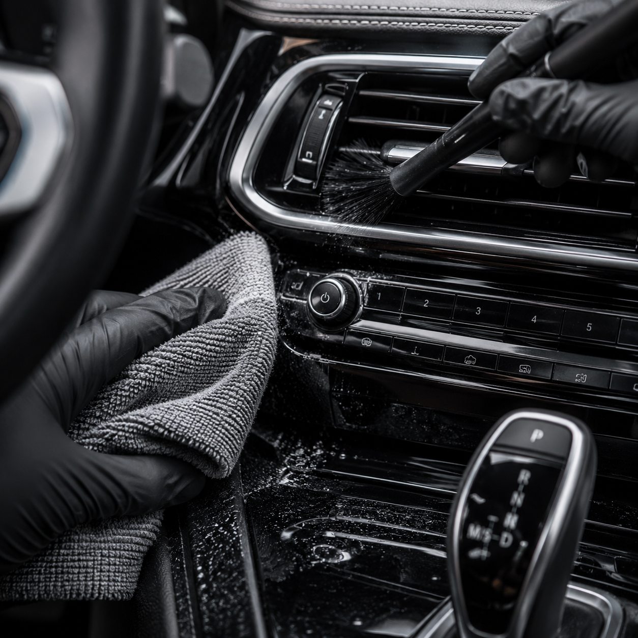 Cleaning a car vent